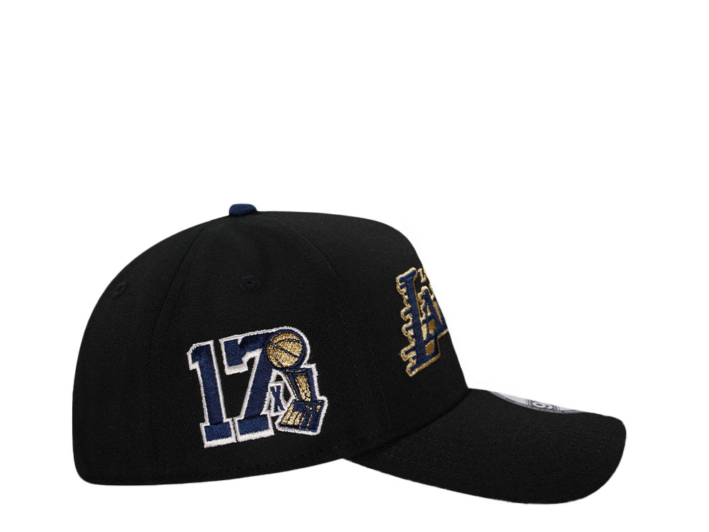 New Era Los Angeles Lakers Black Throwback Edition 9Forty A Frame Snapback Casquette