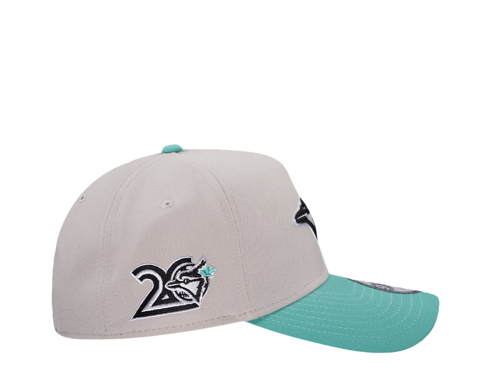 New Era Toronto Blue Jays 20th Anniversary Stone Mint Two Tone Edition 9Forty A Frame Snapback Casquette