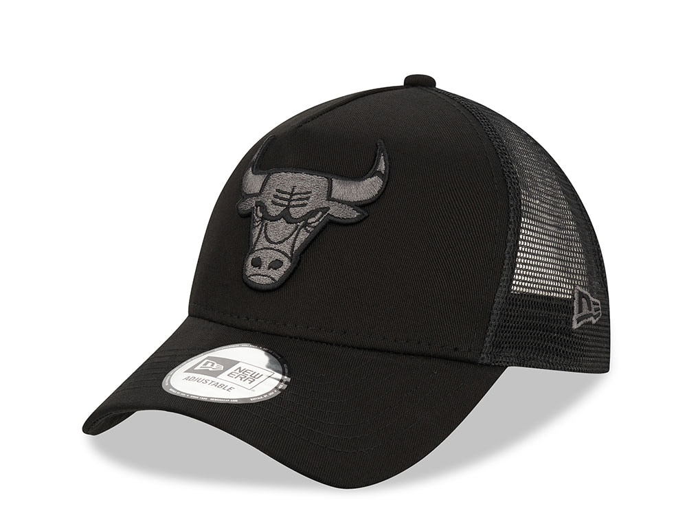 New Era Chicago Bulls Black Graphite A Frame Trucker Snapback Casquette