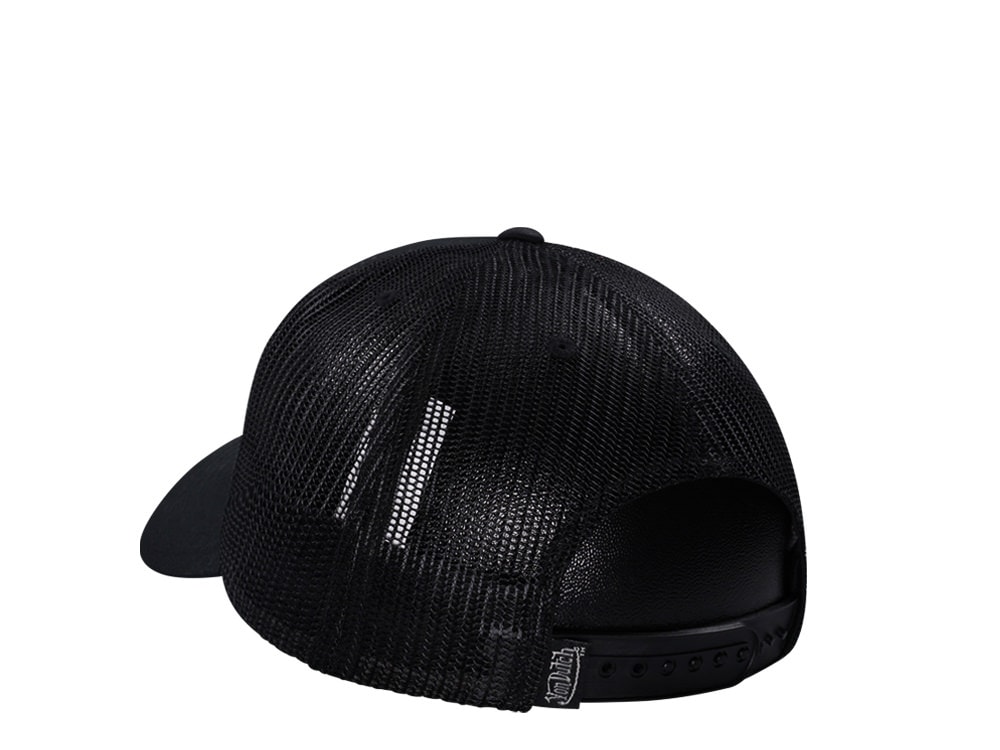 Von Dutch Oval Patch All Black Kids Edition Trucker Snapback Casquette