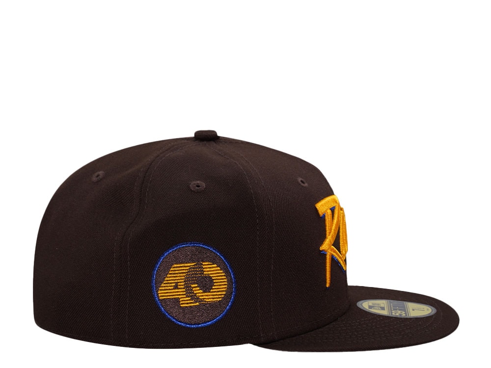 New Era Los Angeles Rams 40 Anniversary Burnt Wood Throwback Edition 59Fifty Fitted Casquette