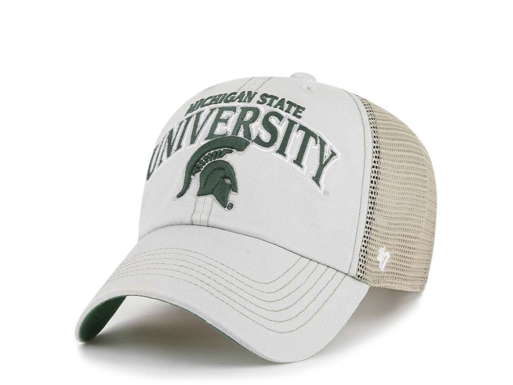 47Brand Michigan State Spartans Gray Trucker Clean Up Snapback Casquette