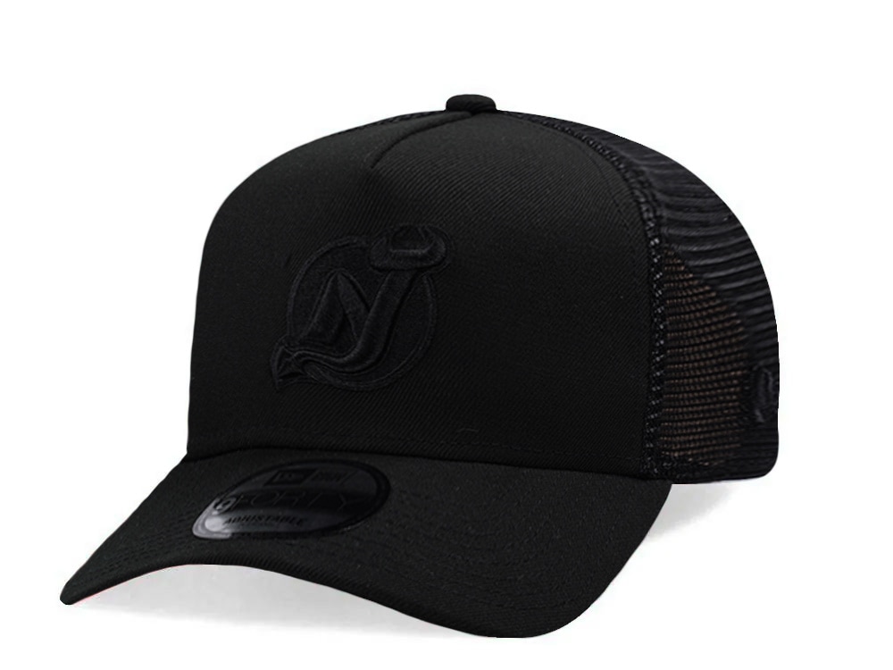 New Era New Jersey Devils Black Prime Edition 9Forty A Frame Trucker Snapback Casquette