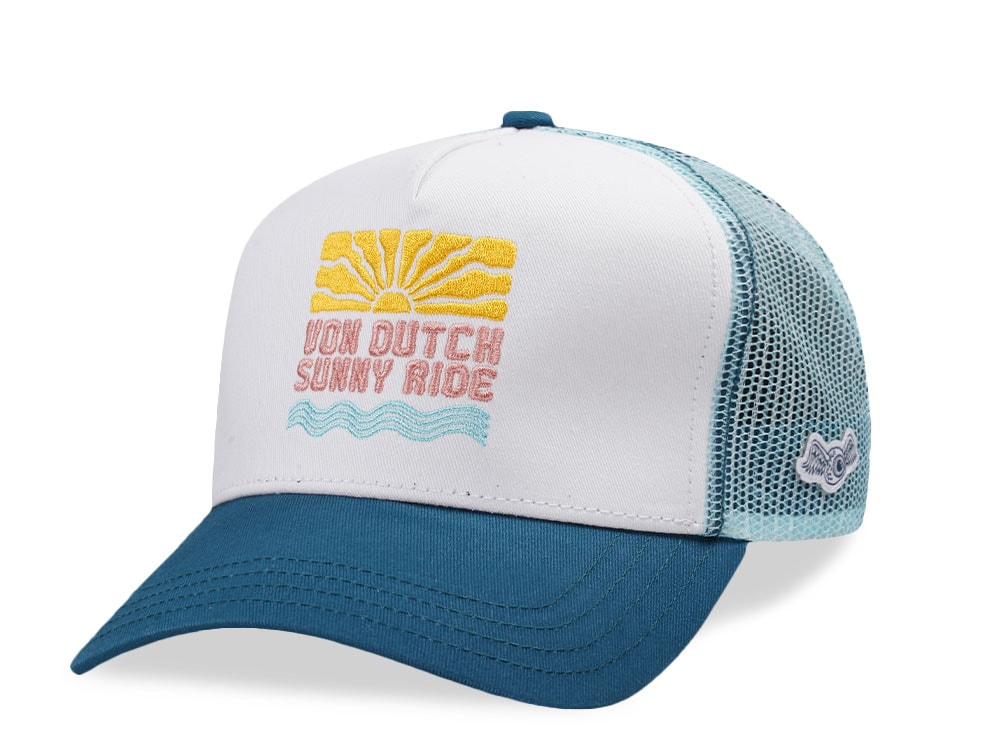 Von Dutch Embroidery Sunny Ride Two Tone Trucker Snapback Casquette