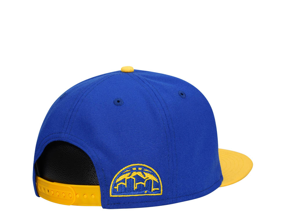 New Era Denver Nuggets Blue Yellow Two Tone Edition 9Fifty Snapback Casquette