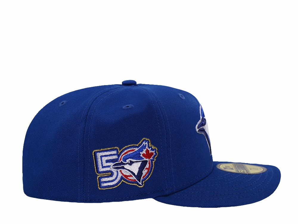 New Era Toronto Blue Jays 50th Anniversary Royal Blue Prime Edition 59Fifty Pre Curved Fitted Casquette