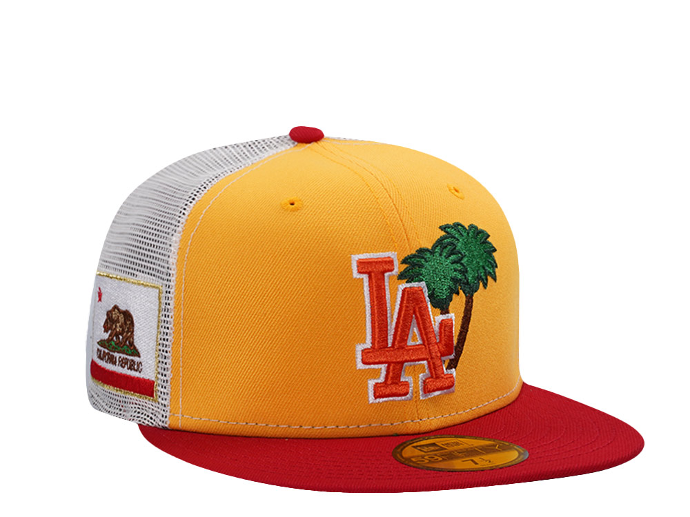 New Era Los Angeles Dodgers Beach Gold Two Tone Edition 59Fifty Trucker Fitted Casquette