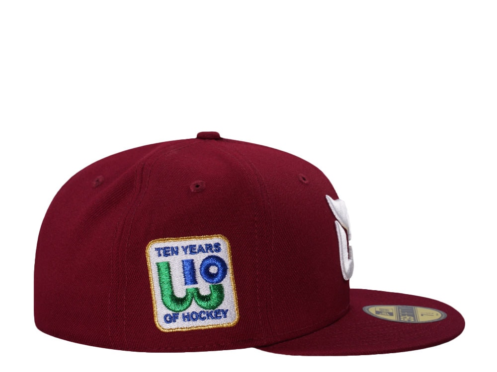 New Era Hartford Whalers 10th Anniversary Smooth Red Throwback Edition 59Fifty Fitted Casquette