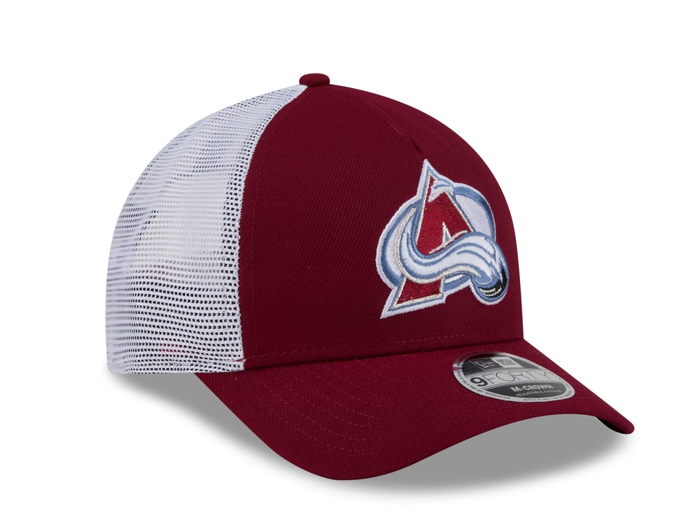 New Era Colorado Avalanche Official Team Color Edition 9Forty M Crown A Frame Trucker Snapback Casquette