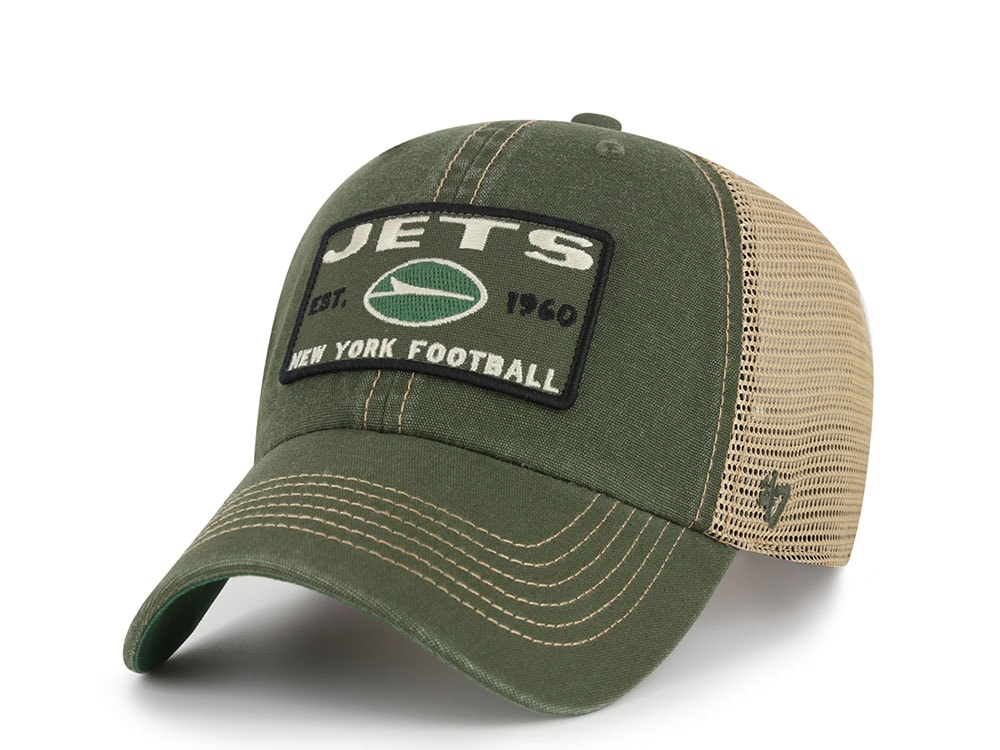 47 Brand New York Jets Washed Green Clean Up Strapback Casquette