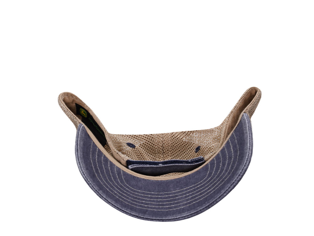 John Deere Logo Navy Trucker Strapback Casquette