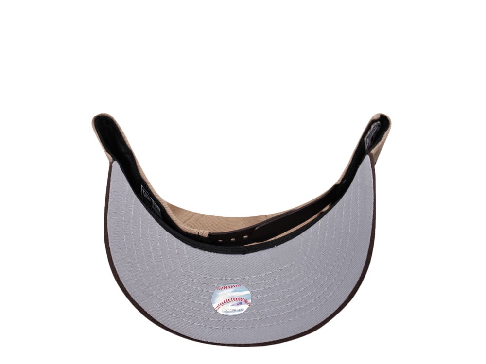 New Era New York Mets 40th Anniversary Tan Metallic Two Tone Edition 9Fifty A Frame Snapback Casquette