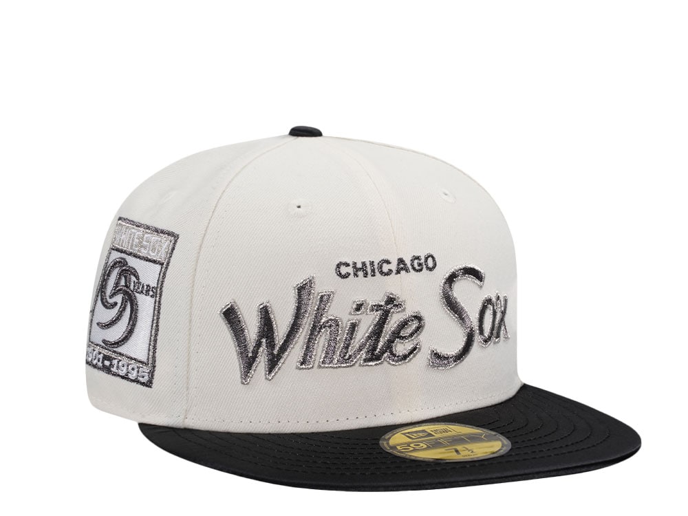 New Era Chicago White Sox 95 Years Satin Edition White Black 59Fifty Fitted Casquette