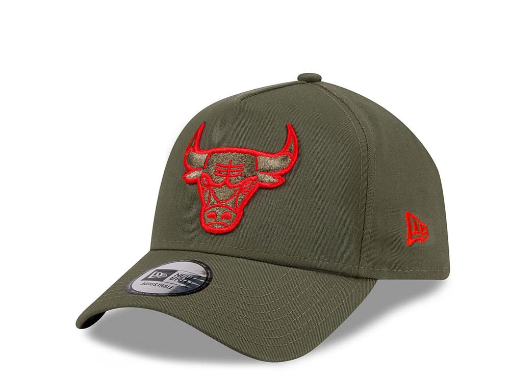 New Era Chicago Bulls Spanish Olive A Frame Snapback Casquette