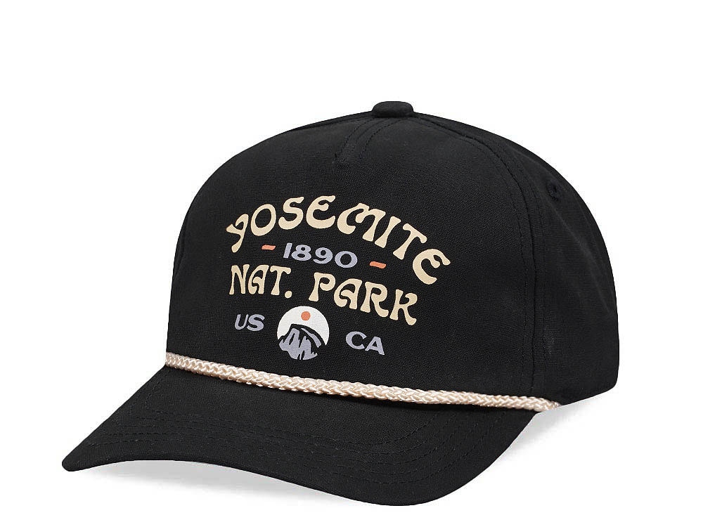 American Needle Yosemite NP Canvas Black Casual Snapback Casquette