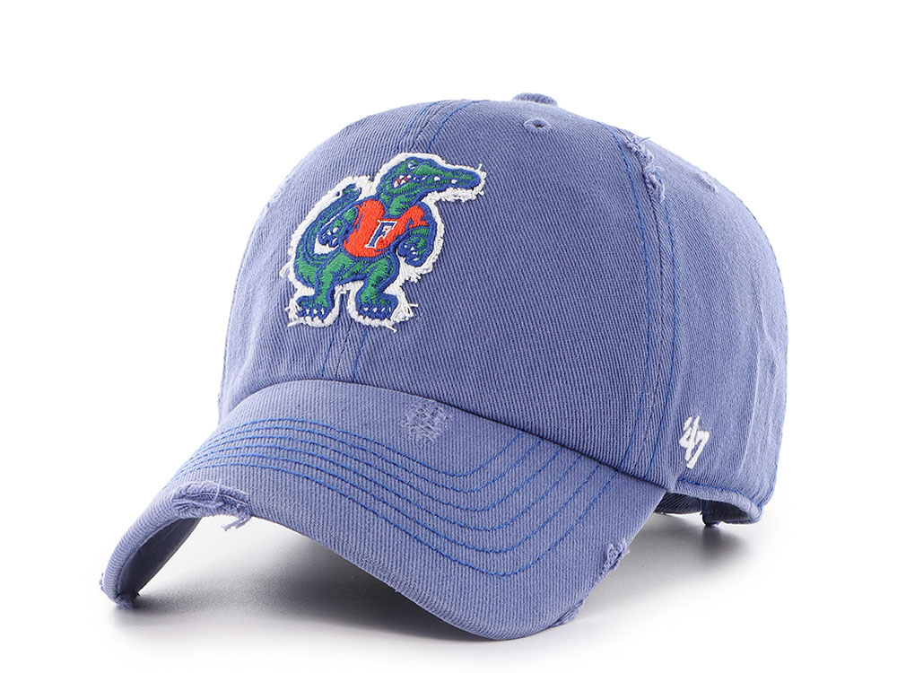 47 Brand Florida Gators Weathered Thrift Blue Clean Up Strapback Casquette