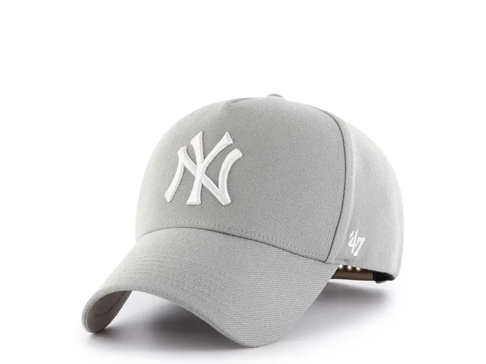 47brand New York Yankees Grey Curved Snapback Casquette