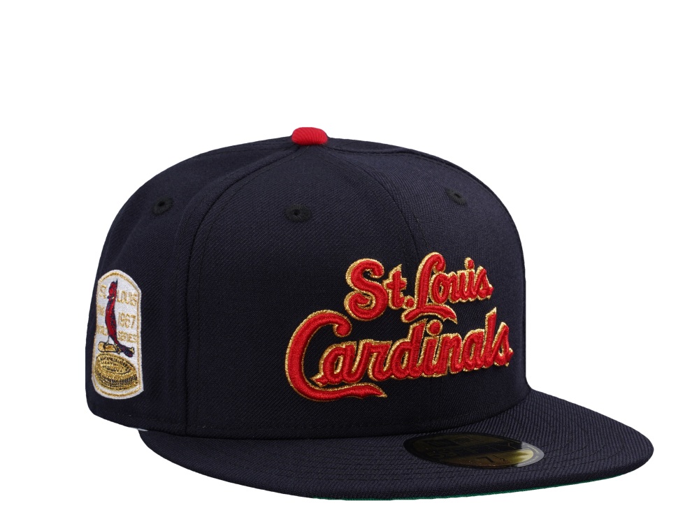 New Era St. Louis Cardinals World Series 1967 Script Wool Navy Throwback Edition 59Fifty Fitted Casquette