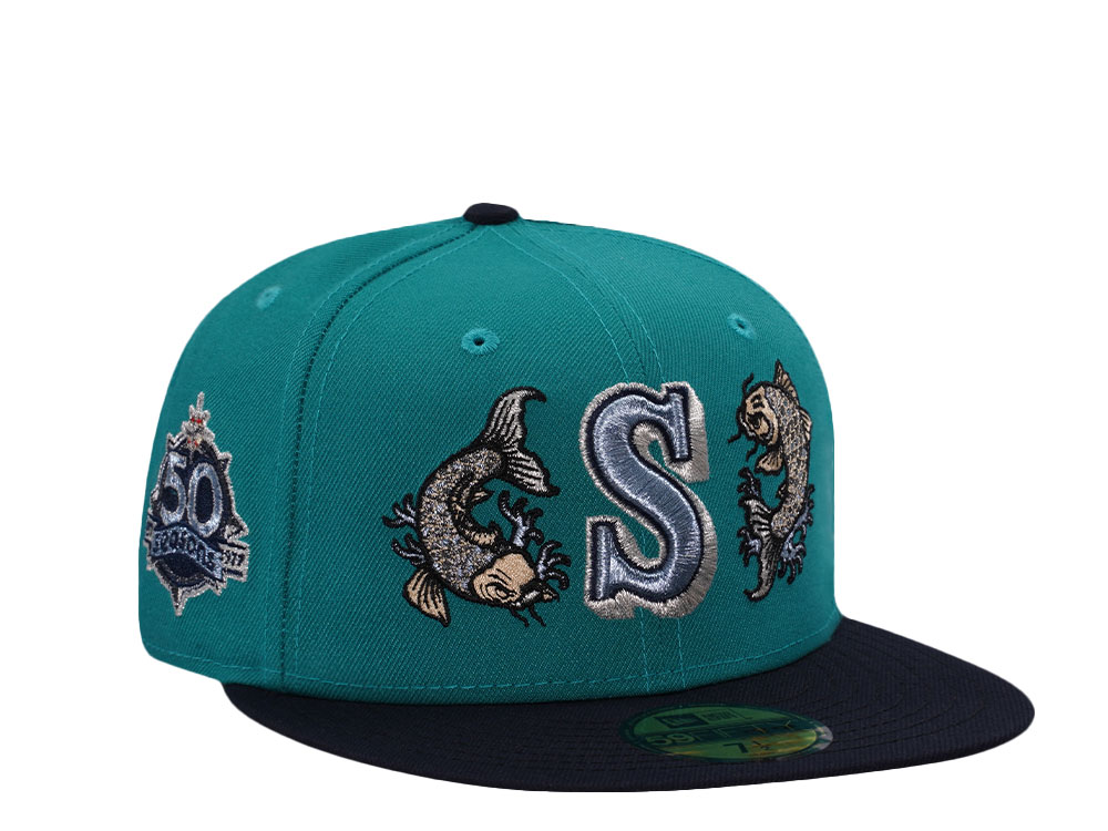 New Era Seattle Mariners 50th Anniversary Northwest Green Two Tone Edition 59Fifty Fitted Casquette