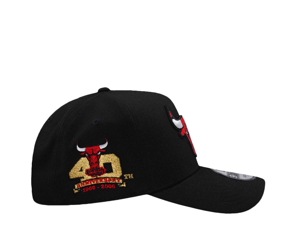 New Era Chicago Bulls 40th Anniversary Black Prime Edition 9Forty A Frame Snapback Casquette