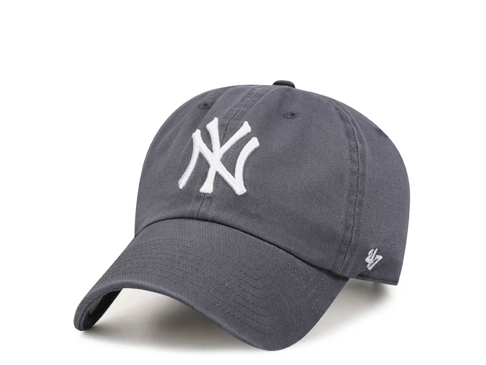 47Brand New York Yankees Charcoal Clean Up Strapback Casquette
