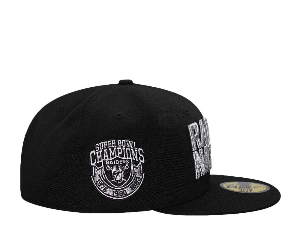 New Era Las Vegas Raiders Super Bowl Champions Black Prime Edition 59Fifty Fitted Casquette