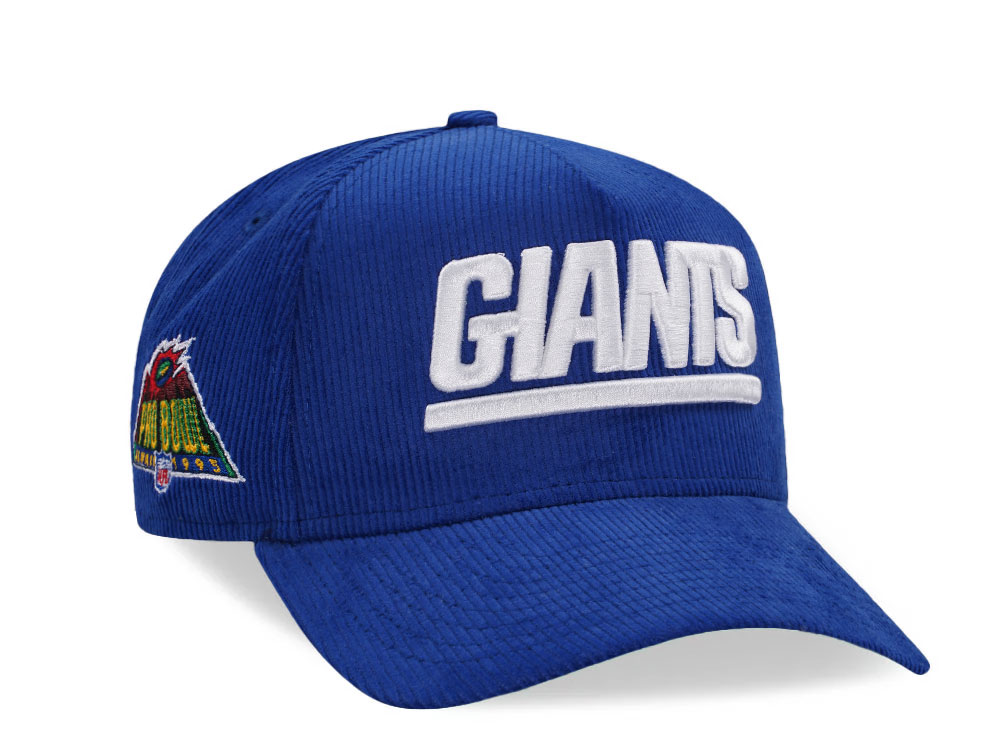 New Era New York Giants Pro Bowl 1995 Royal Corduroy Edition 9Forty A Frame Snapback Casquette