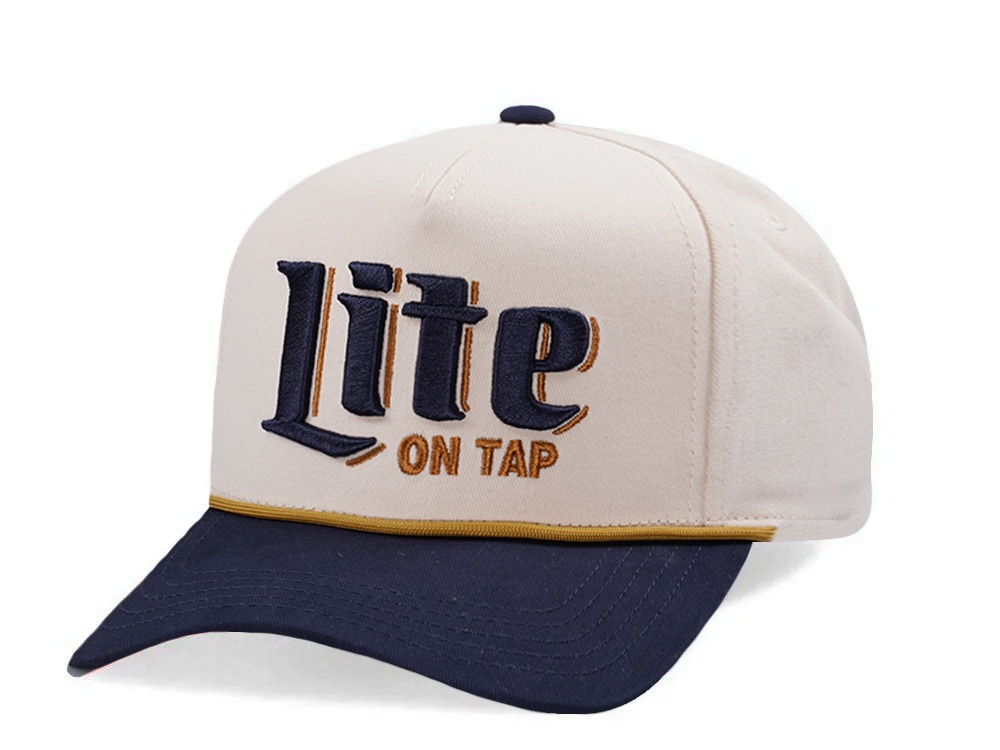 American Needle Miller Lite Scottie Ivory Two Tone Edition Snapback Casquette