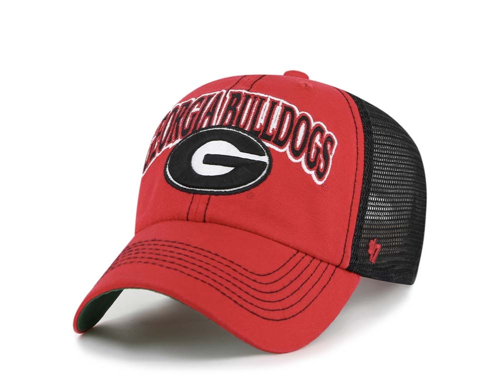 47Brand Georgia Bulldogs Vintage Red Trucker Clean Up Snapback Casquette