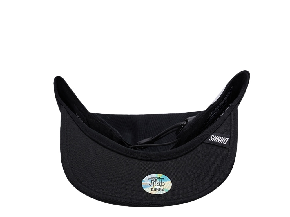 Djinns 5 Panel Black Waffle Mountain Drawcord Strapback Casquette