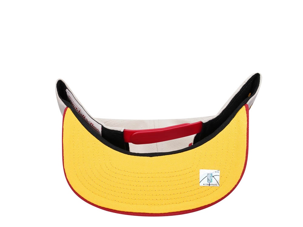 Mitchell & Ness Houston Rockets Sail Off White Two Tone Snapback Casquette