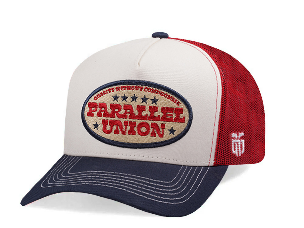 Parallel Union Oval Patch White Edition Trucker Snapback Casquette