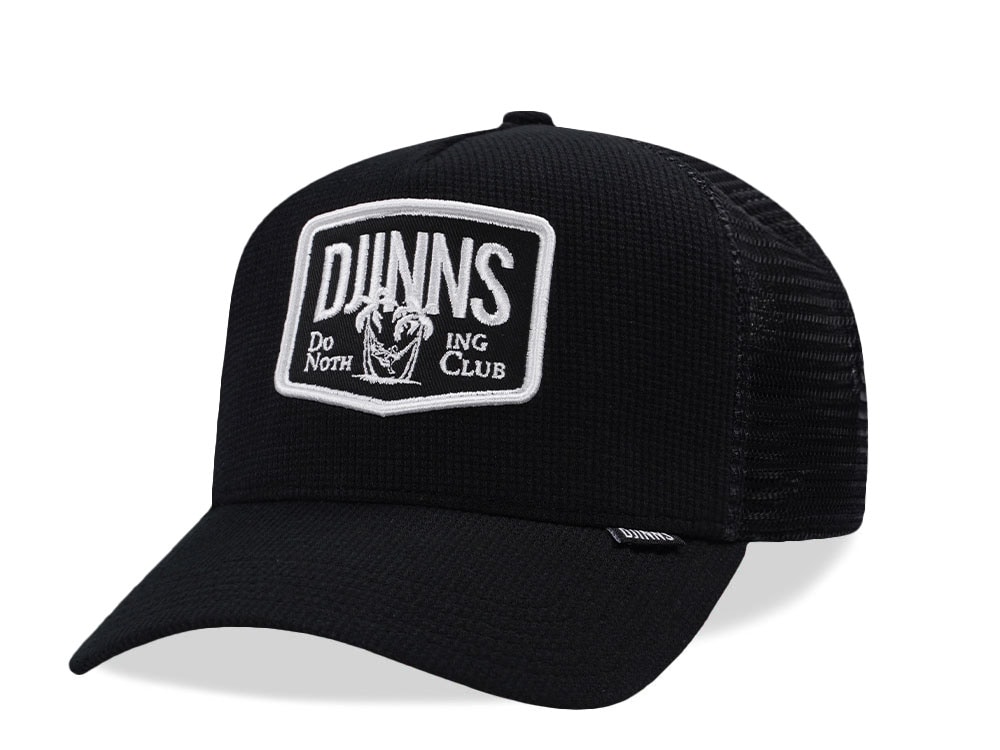 Djinns Do Nothing Club Wafflemelange Black Trucker Snapback Casquette