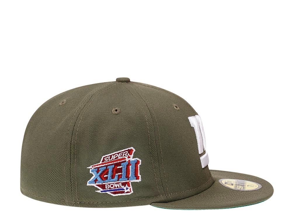 New Era New York Giants Super Bowl XLII Olive Throwback Edition 59Fifty Fitted Casquette