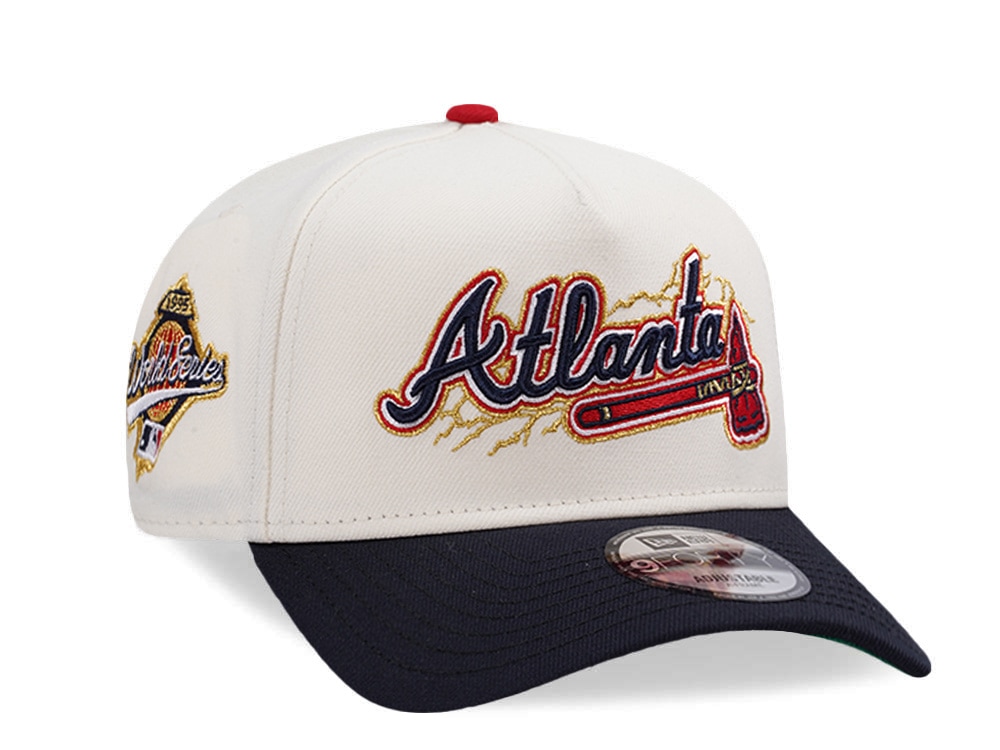 New Era Atlanta Braves World Series 1995 Chrome Two Tone Edition 9Forty A Frame Snapback Casquette