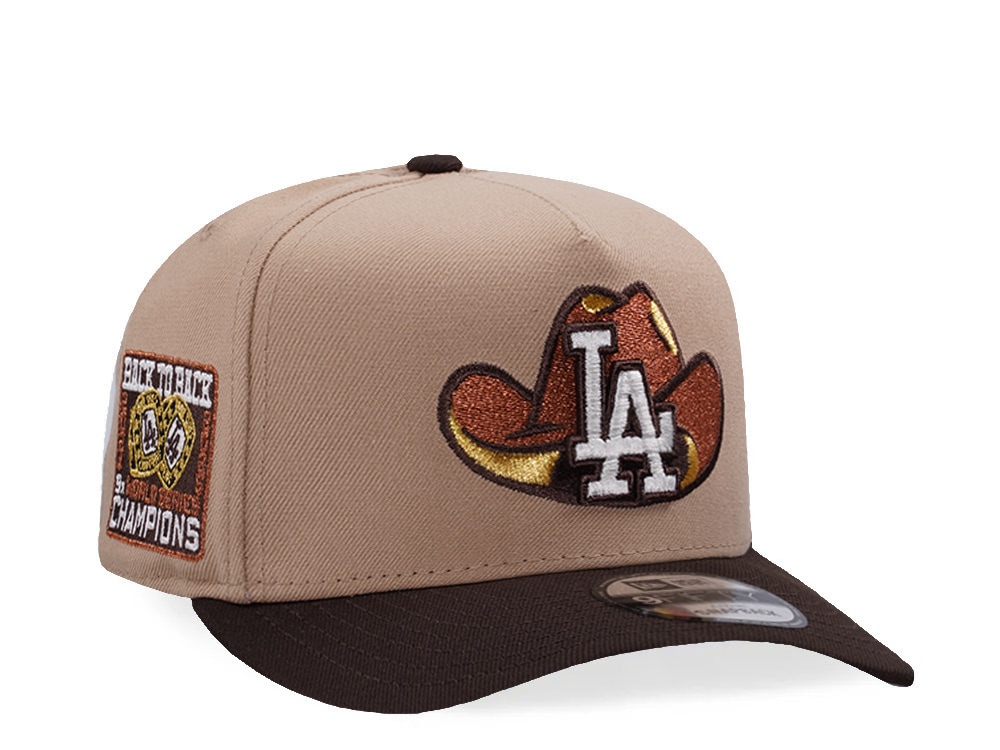 New Era Los Angeles Dodgers Back to Back Camel Two Tone Edition 9Fifty A Frame Snapback Casquette