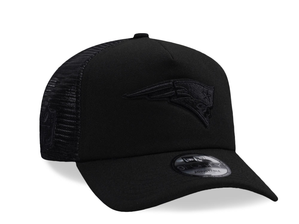 New Era New England Patriots Black Foam Trucker 9Forty A Frame Snapback Casquette