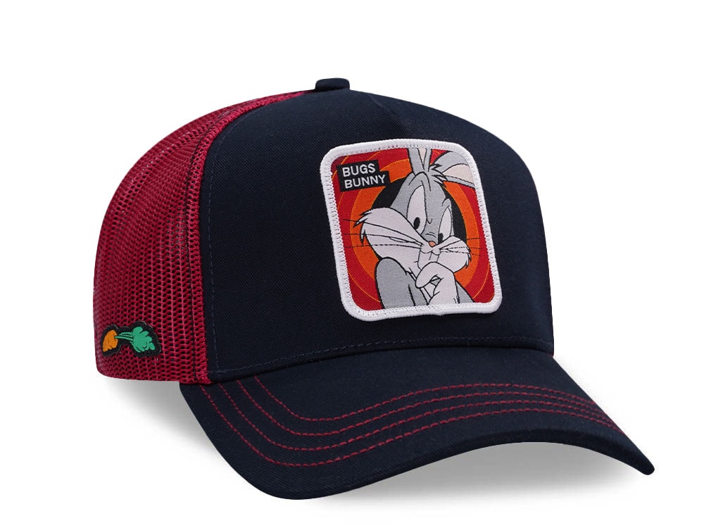 Capslab Looney Tunes Bugs Bunny Navy Trucker Snapback Casquette
