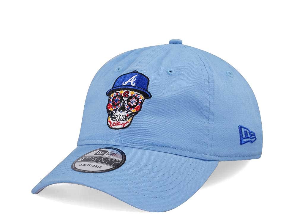 New Era Atlanta Braves Skull Sky Blue 9Twenty Strapback Casquette