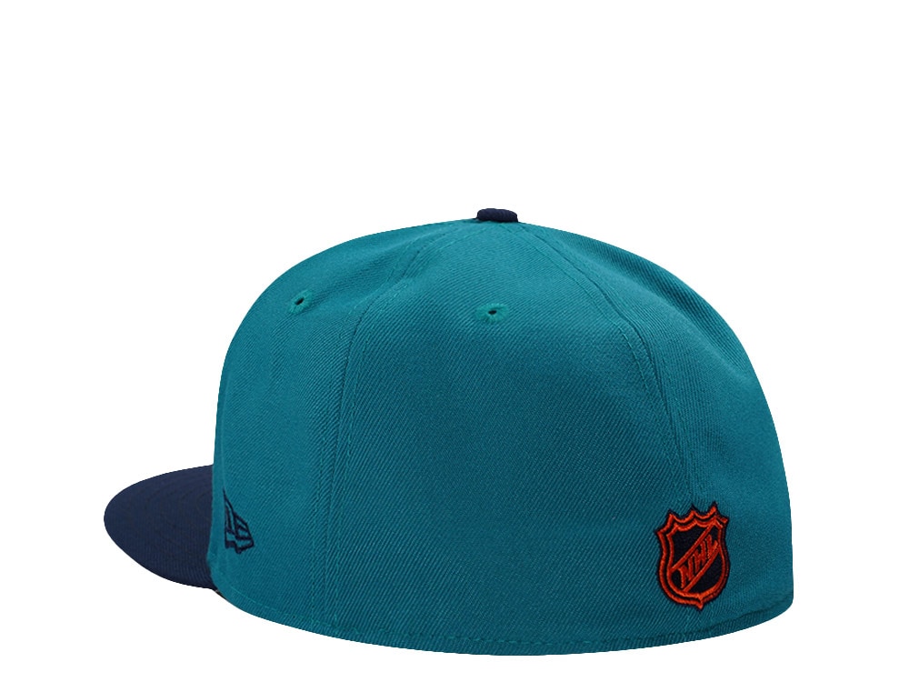 New Era San Jose Sharks 20th Anniversary Aqua Blue Two Tone Edition 59Fifty Fitted Casquette