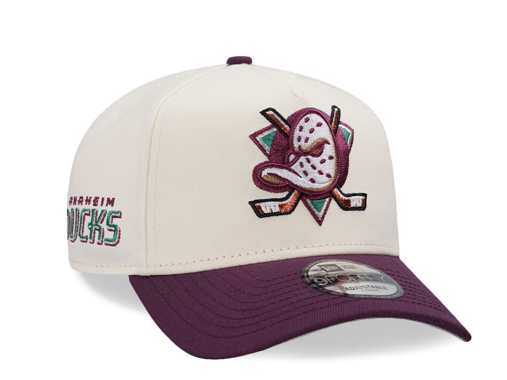 New Era Anaheim Ducks Chrome Plum Two Tone Edition 9Forty A Frame Snapback Casquette
