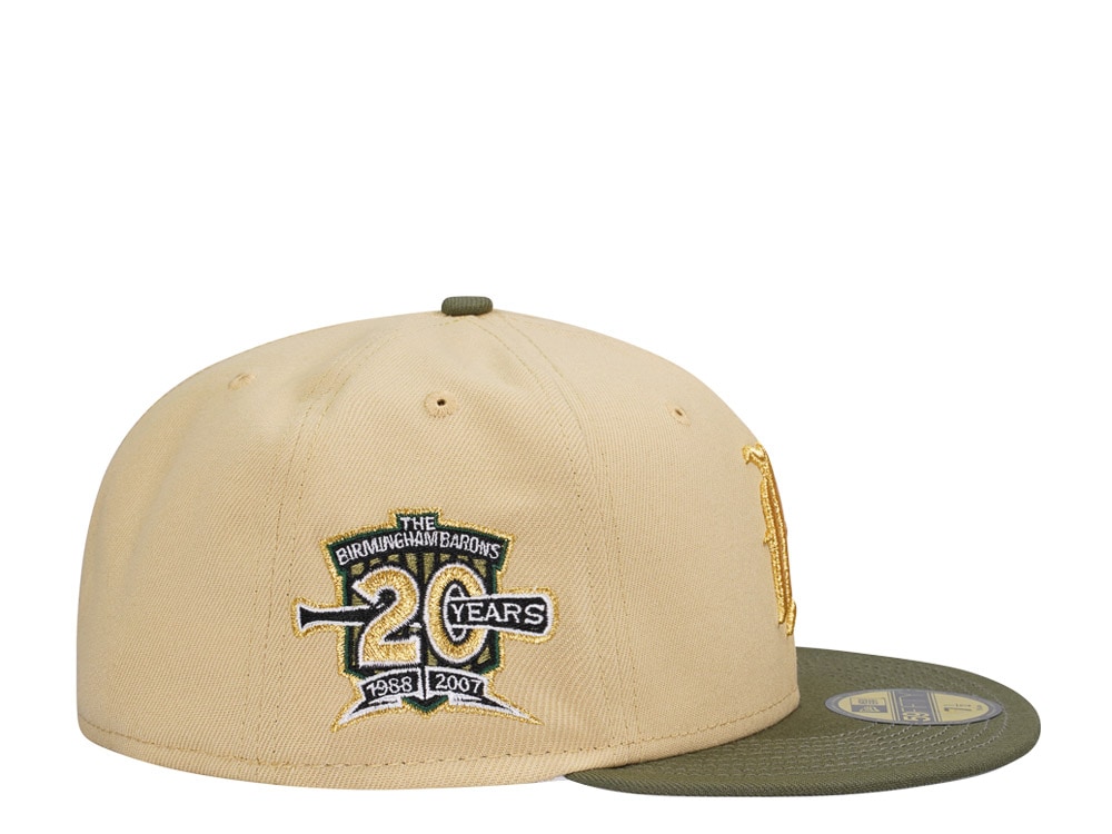 New Era Birmingham Barons 20 Years Vegas Gold Two Tone Prime Edition 59Fifty Fitted Casquette