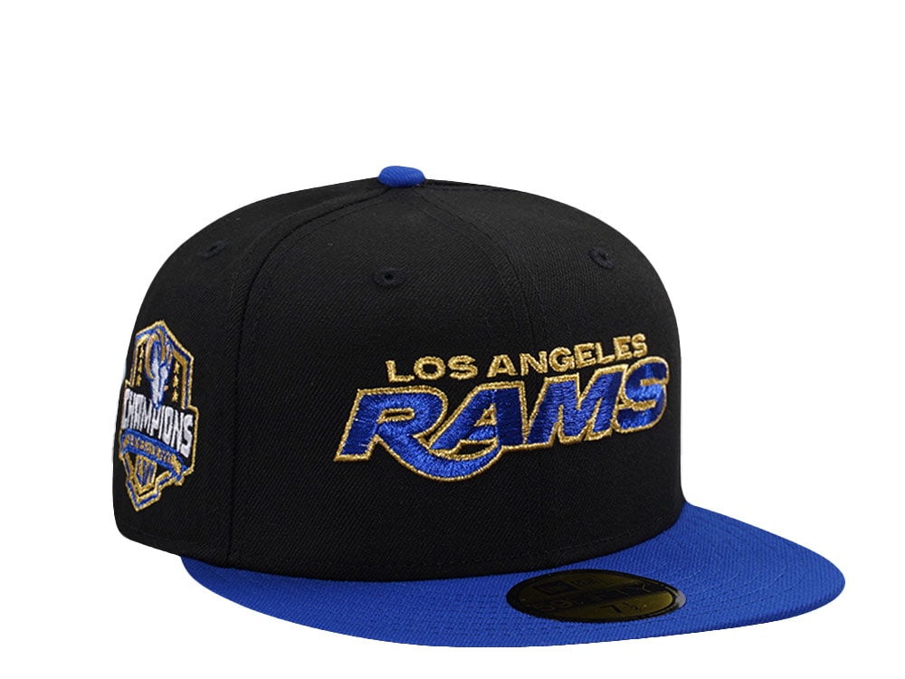 New Era Los Angeles Rams Super Bowl LVI Champions Black Two Tone Edition 59Fifty Fitted Casquette