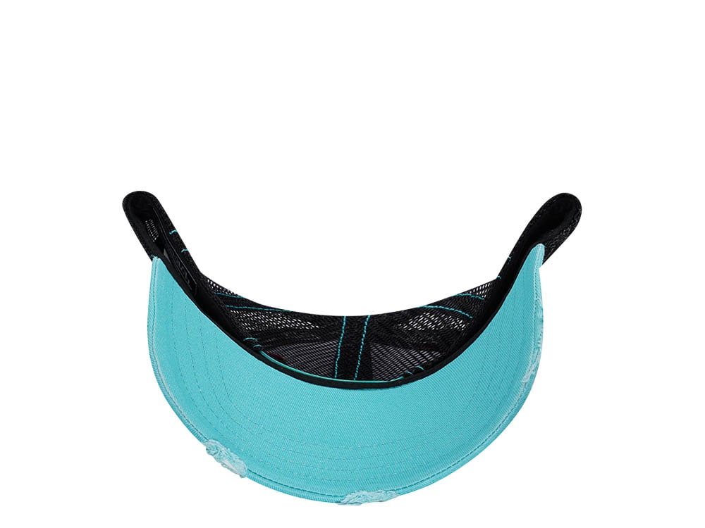 Von Dutch White Teal Two Tone Edition Trucker A Frame Snapback Casquette