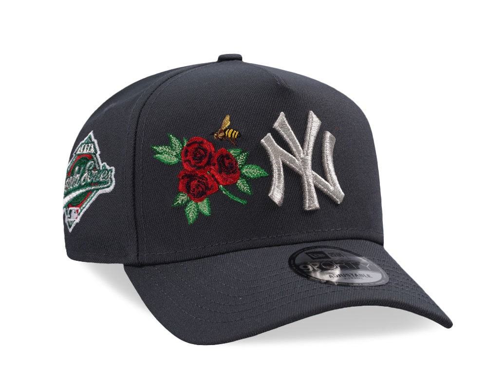 New Era New York Yankees World Series 1996 Dark Graphite Rose Edition 9Forty A Frame Snapback Casquette