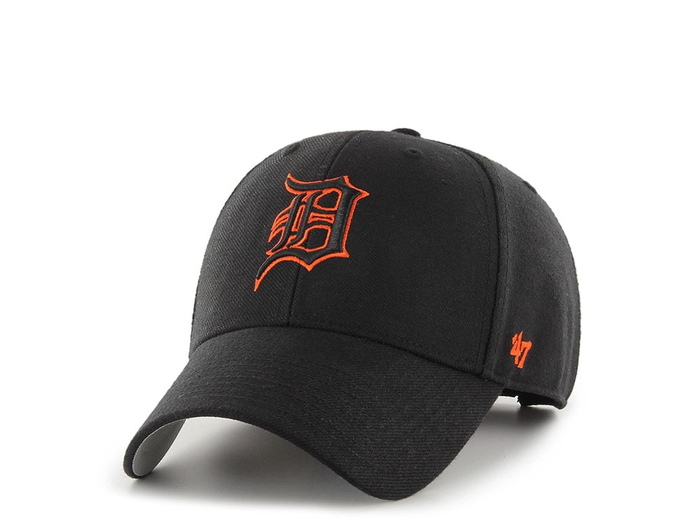 47Brand Detroit Tigers Black and Orange Classic Strapback Casquette