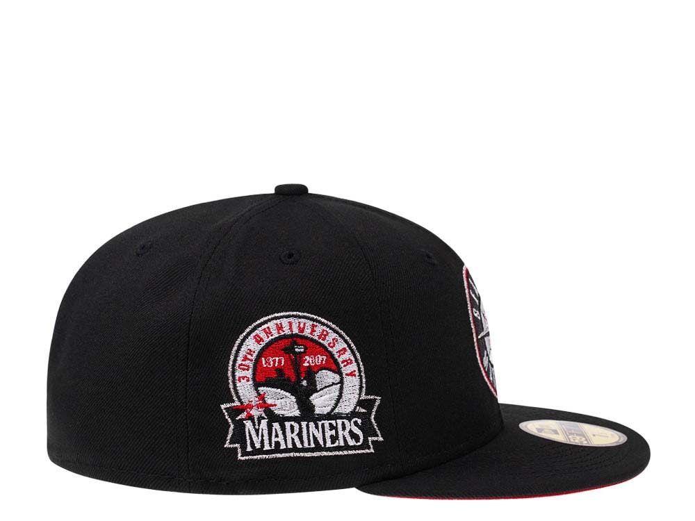 New Era Seattle Mariners 30th Anniversary Black and Red Prime Edition 59Fifty Fitted Casquette
