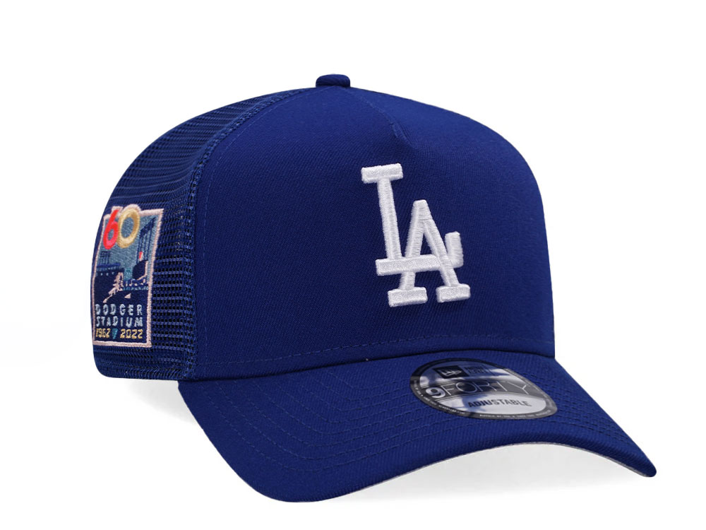 New Era Los Angeles Dodgers 60th Anniversary Royal Trucker Edition 9Forty A Frame Trucker Snapback Casquette