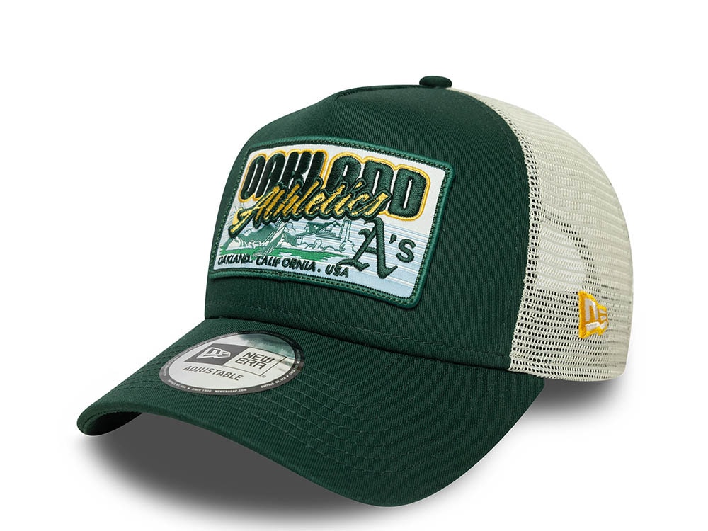 New Era Oakland Athletics Patch Dark Green 9Forty A Frame Trucker Snapback Casquette