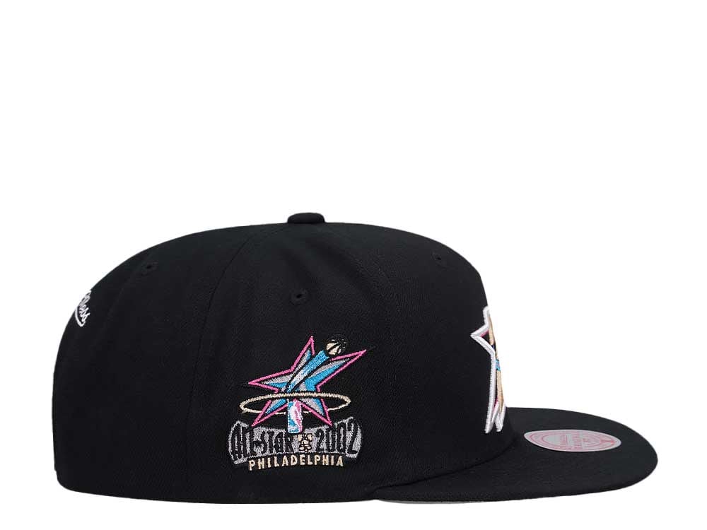 Mitchell & Ness Philadelphia 76ers All Star Game 2002 Neon Tropical Hardwood Classic Snapback Casquette